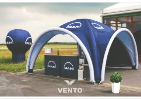 VENTO tent with additional roofing.